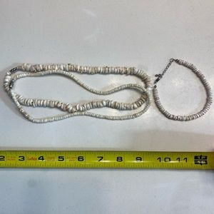 Set of Puka necklaces and anklet